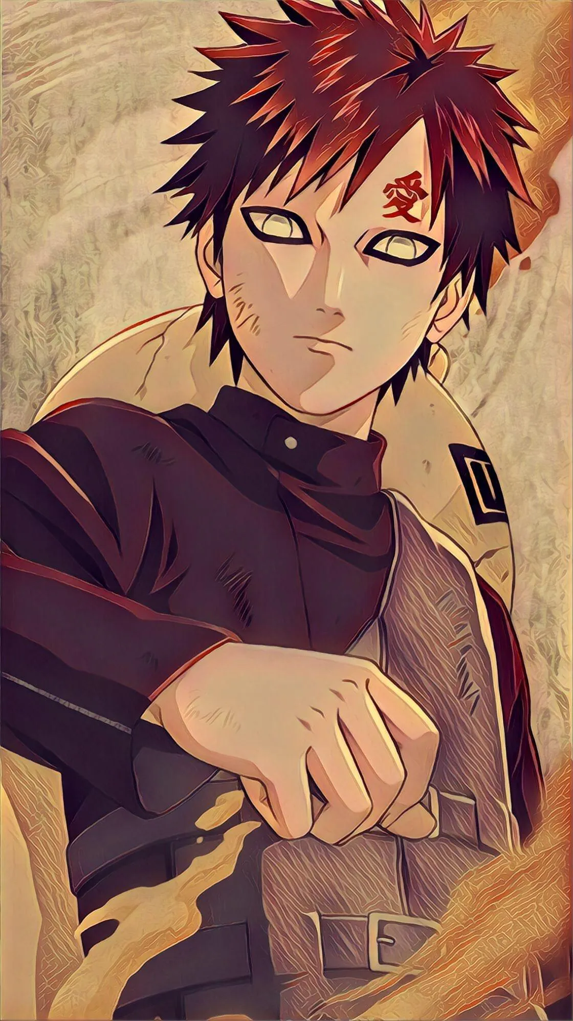 Red Haired Anime Male Character with Confident Stance
