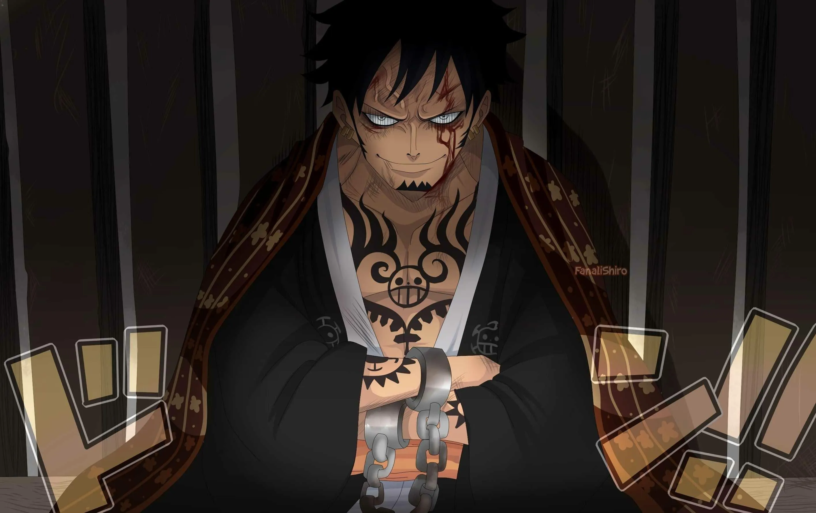 Rengoku and Tanjiro Fighting Demon Aboard Fast Train