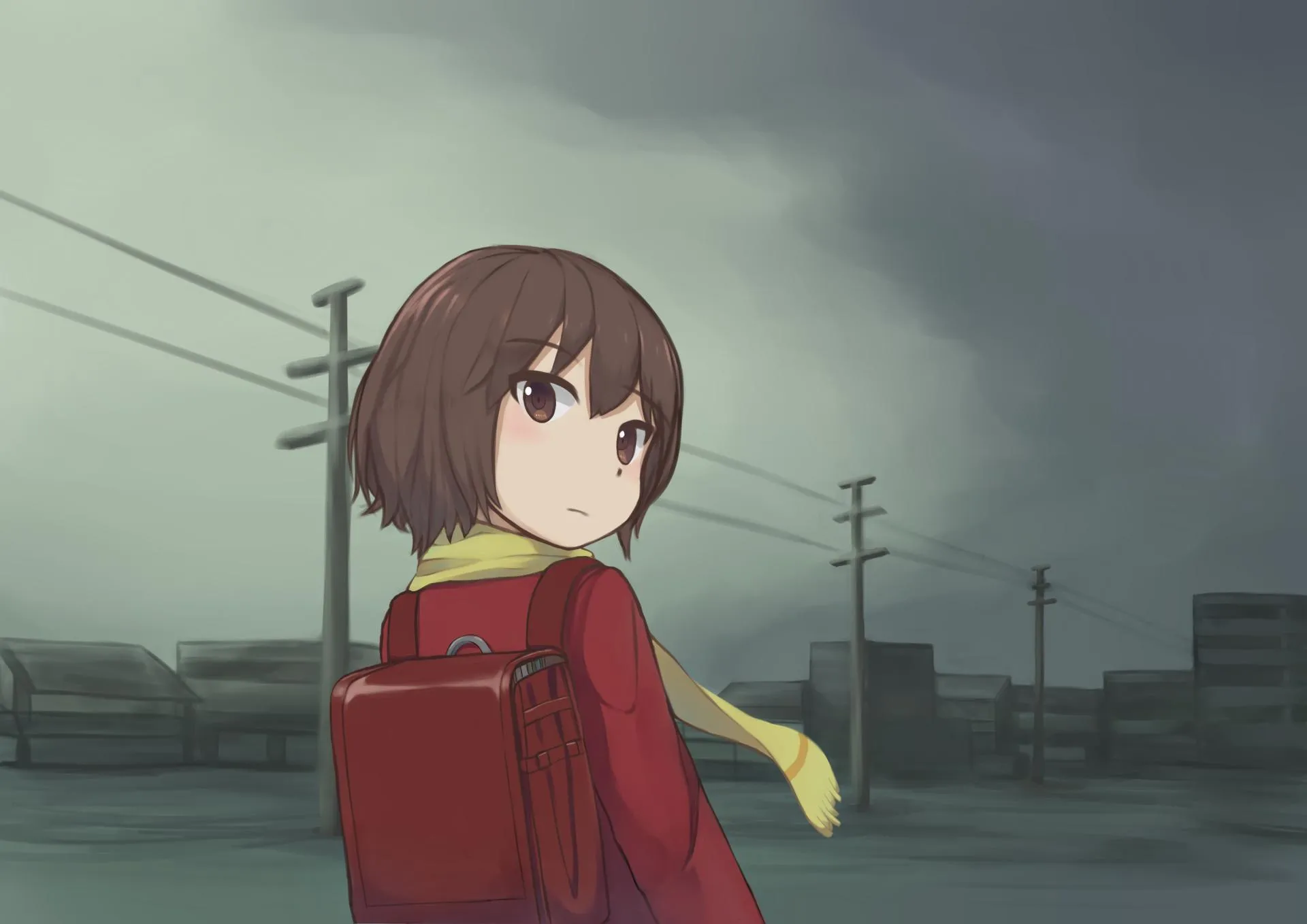 Riko Walking Alone with Backpack in Made in Abyss Anime Scene