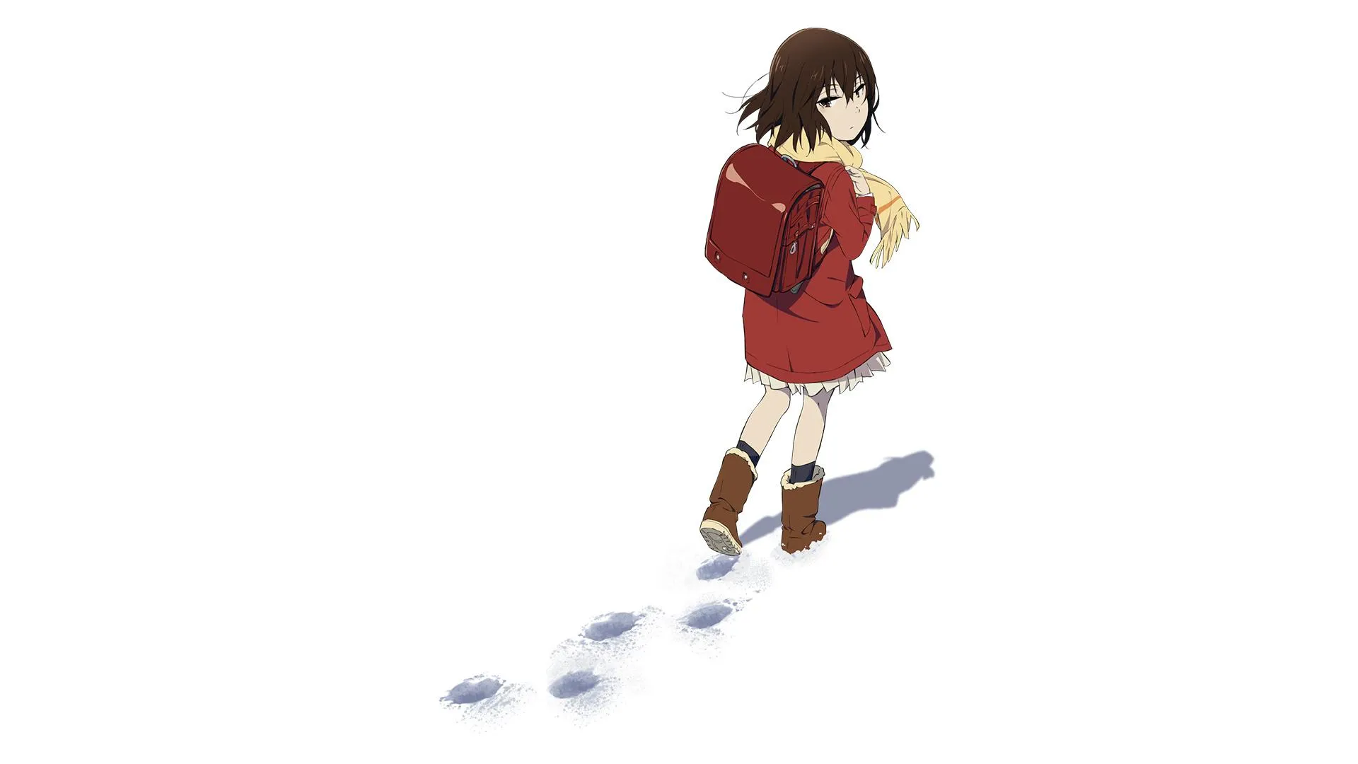 Sakura Haruno Walking Alone in Red Dress Leaving Footprints
