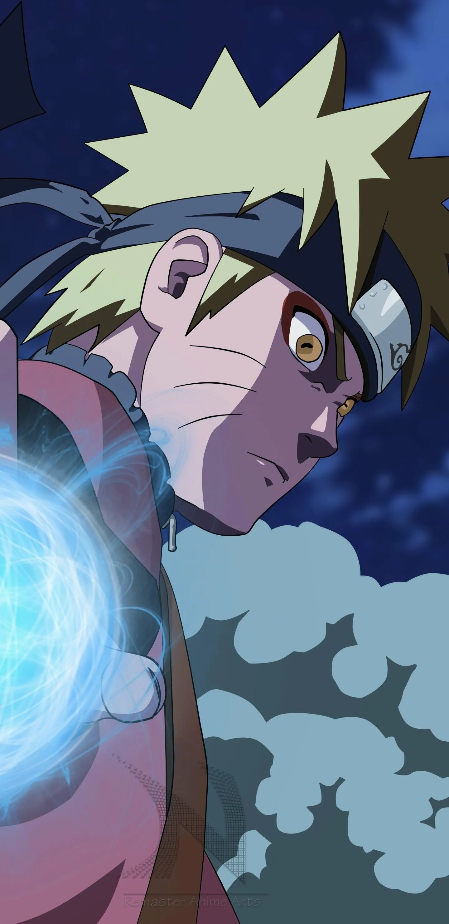 Sasuke Uchiha Charging his Powerful Chidori Attack