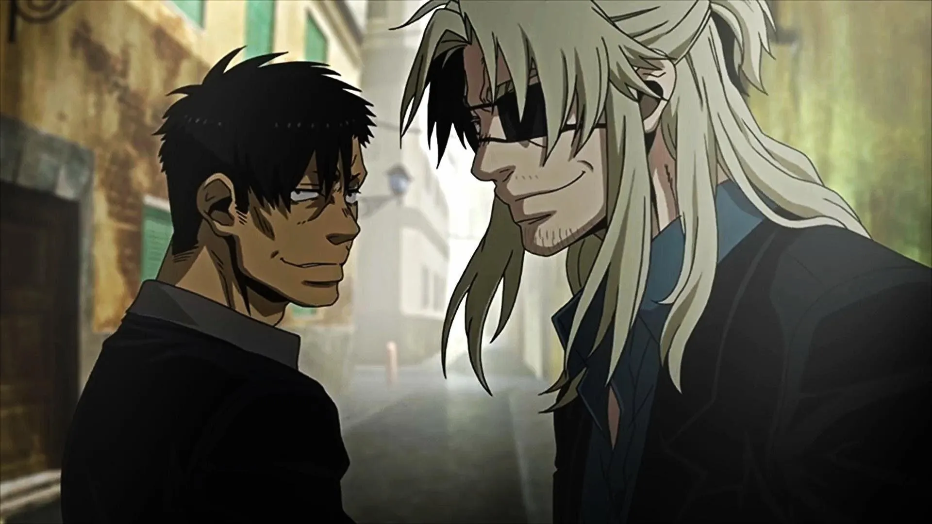 Serious Conversation Between Two Anime Characters Wallpaper