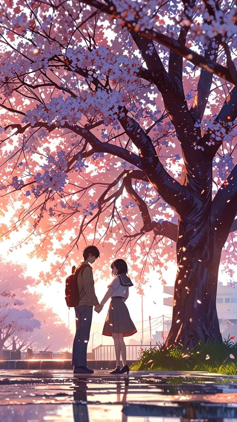 Shared Umbrella Anime Wallpaper Free Download