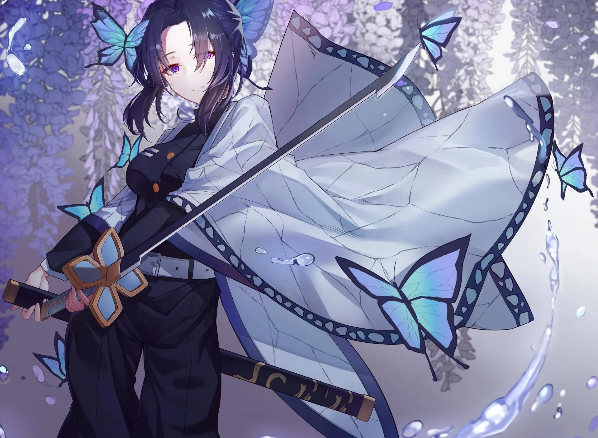 Shinobu Kocho Fighting in Beautiful Traditional Outfit