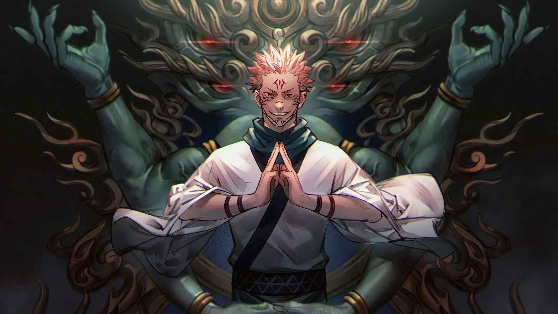 Sukuna Throne Scene from Jujutsu Kaisen Malevolent Domain