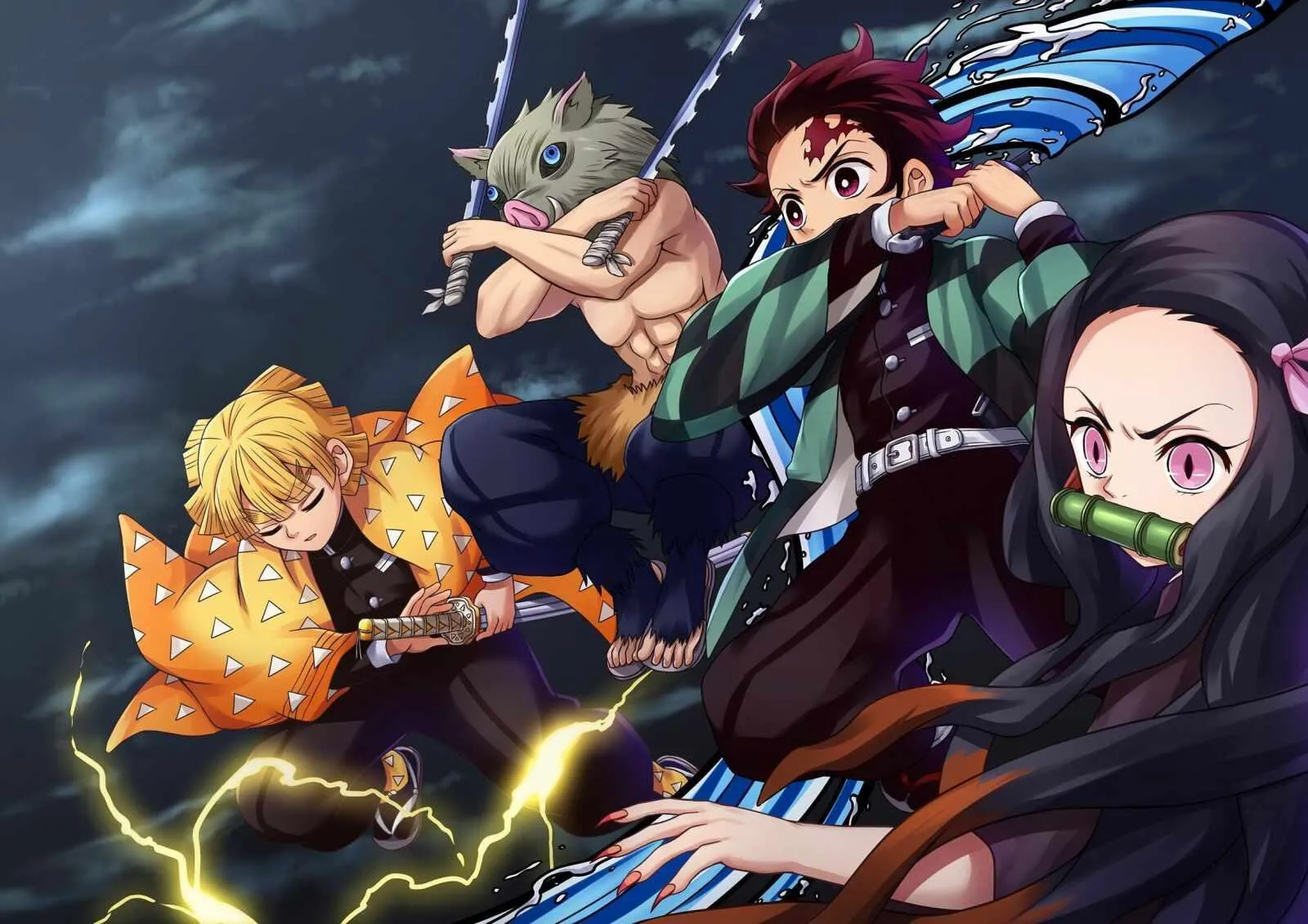 Tanjiro Kamado and Nezuko from Demon Slayer Anime Wallpaper