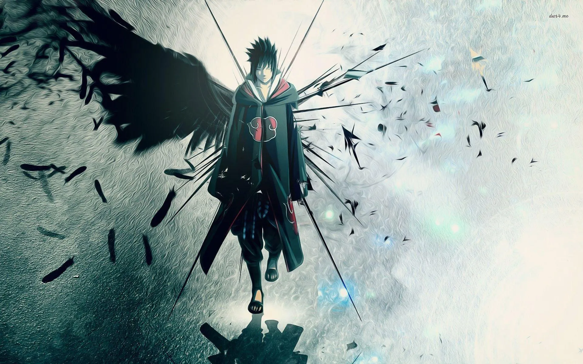 Tokyo Ghoul Kaneki White Haired Form in Dark Background