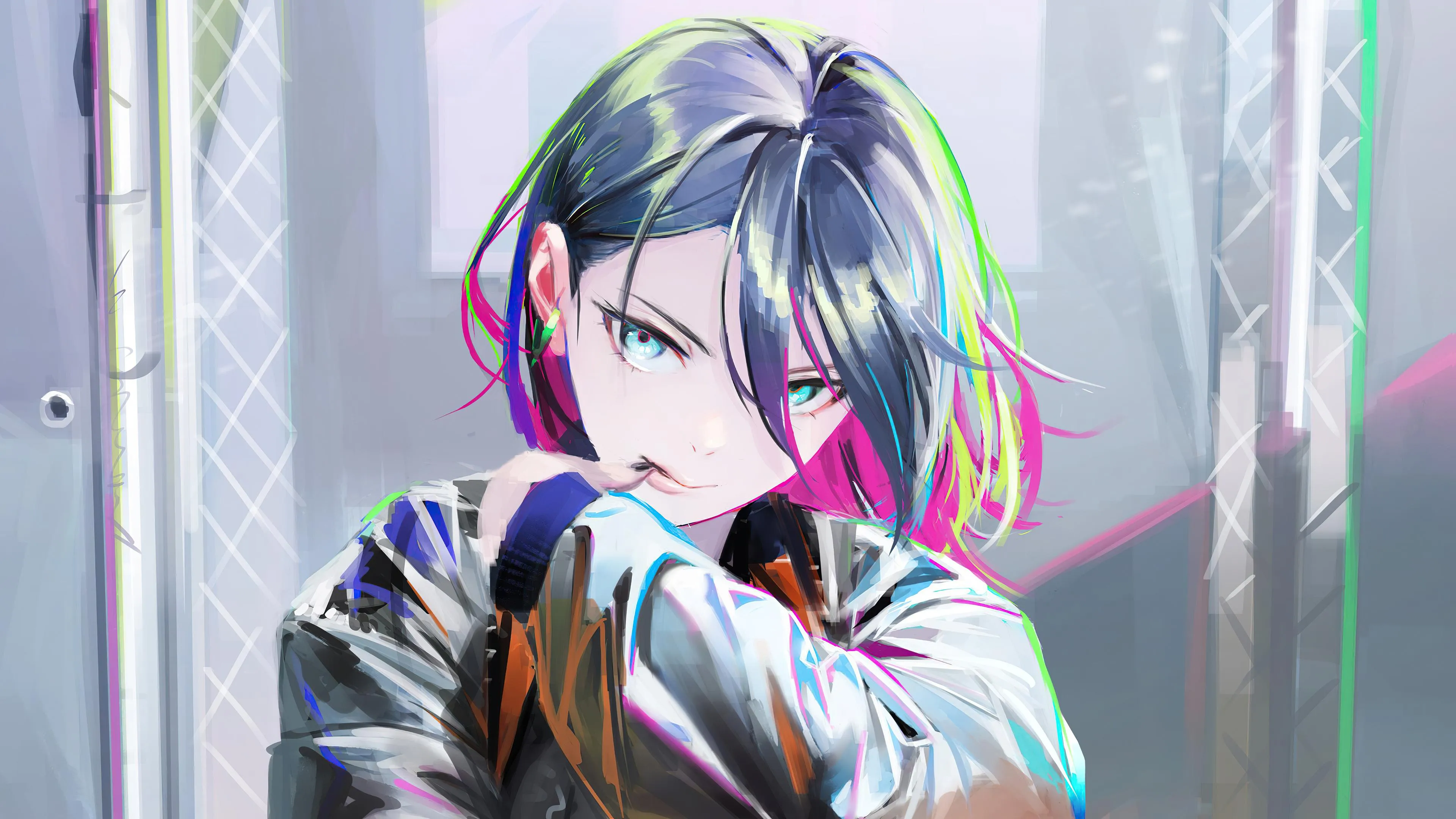 Tokyo Ghoul Touka Kirishima Poses in Ghoul Mask Lighting
