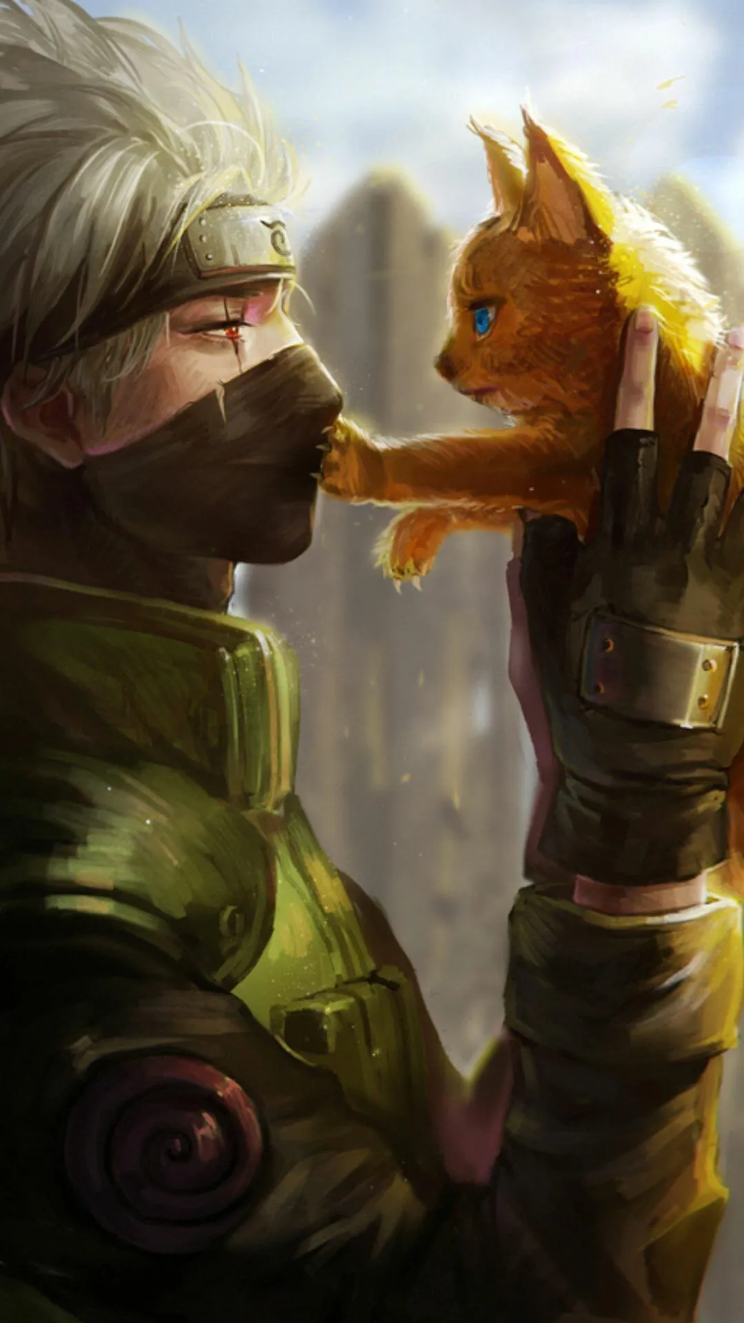 Two Characters Sharing a Moment in Nature Wallpaper