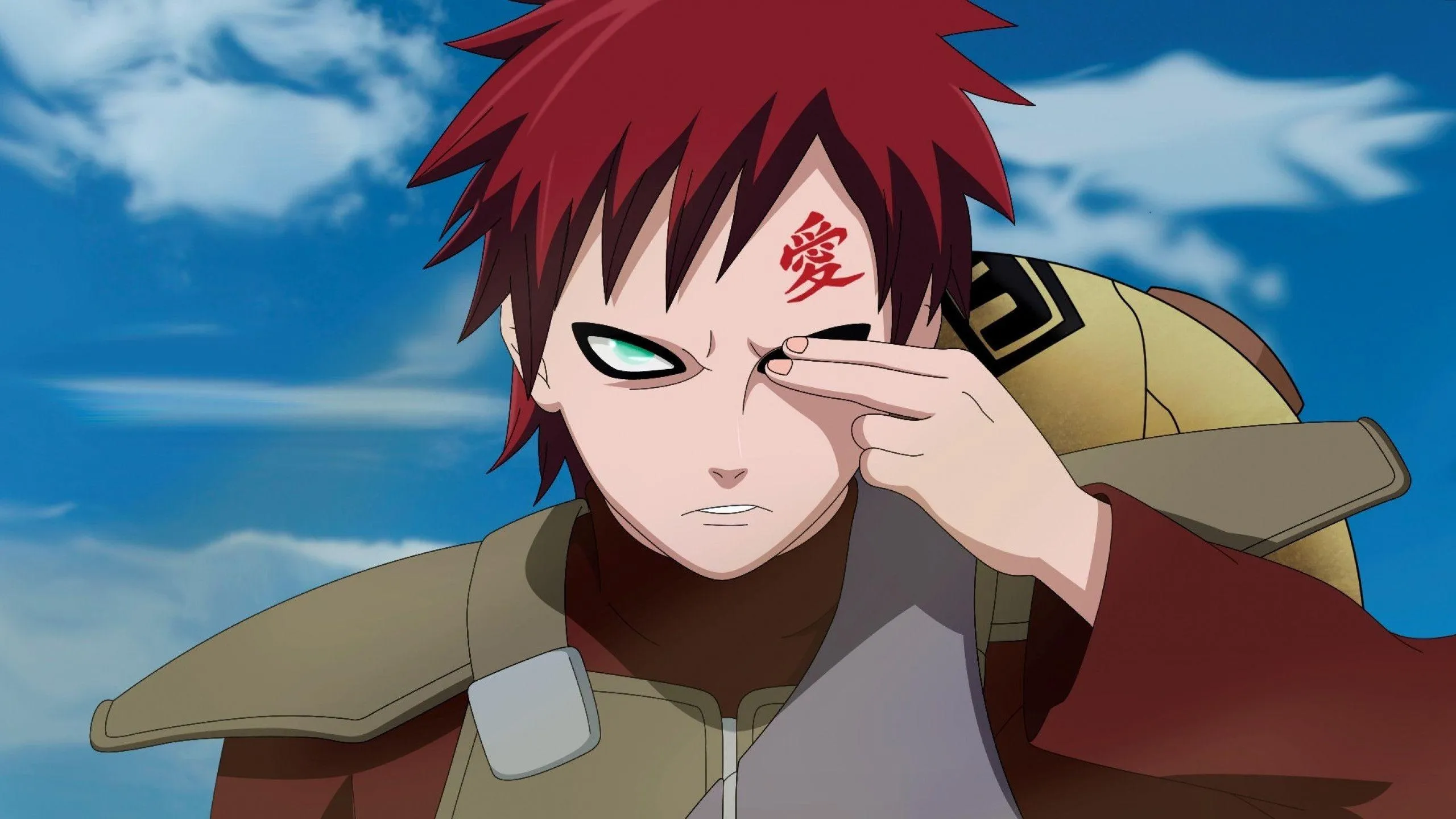 Young Gaara Crying with Pain and Emotional Trauma Wallpaper