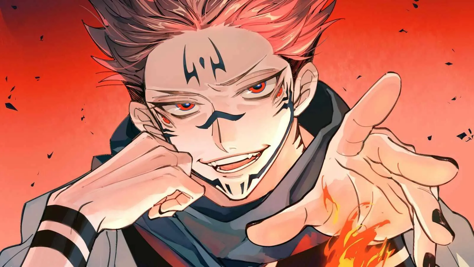 Yuji Itadori from Jujutsu Kaisen in Fighting Stance