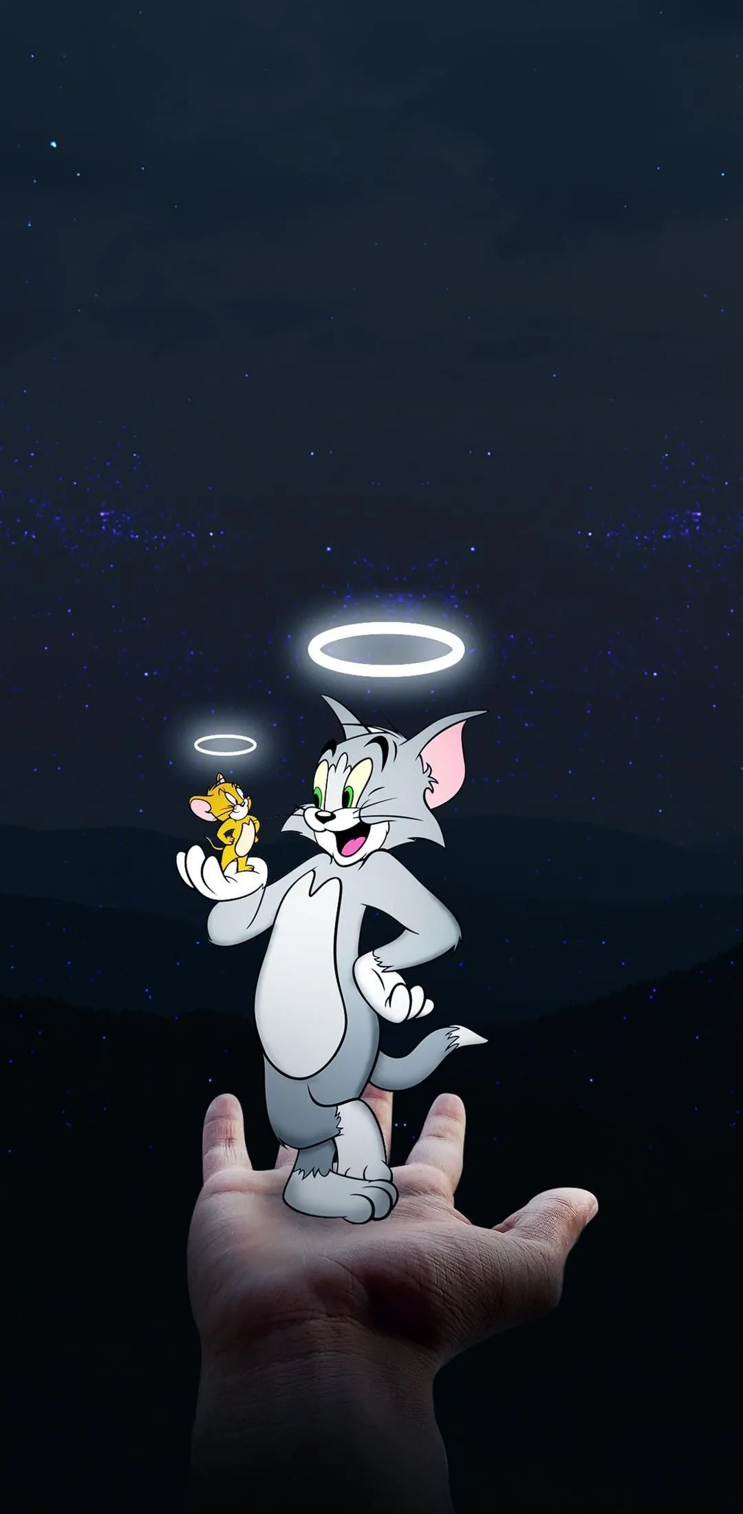 Angel Tom Standing Alone in a Dark Space wallpaper