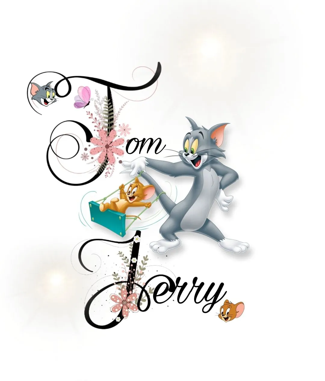 Artistic Tom and Jerry Logo with Creative Font and Design