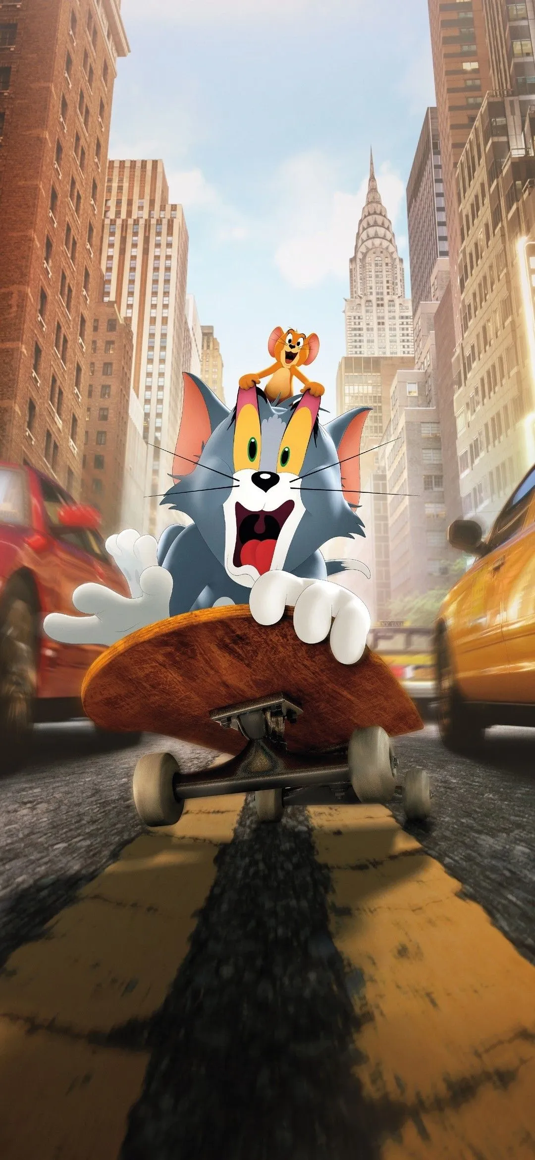 Classic City Street Chase Scene of Tom and Jerry Running