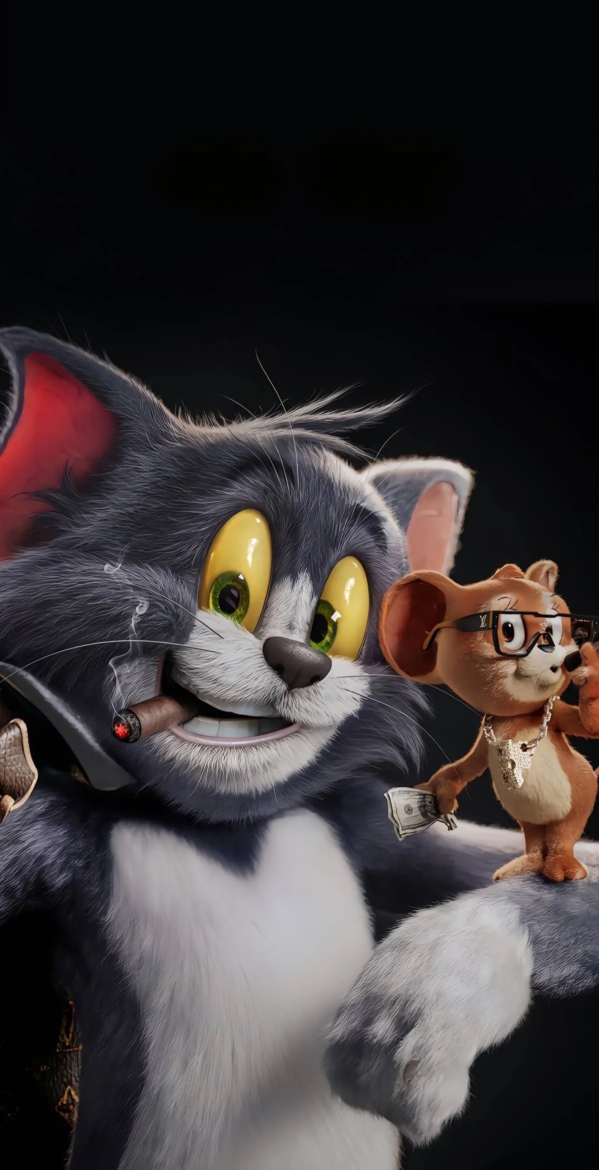 Classic Hug of Tom and Jerry Showing Strong Friendship Bond