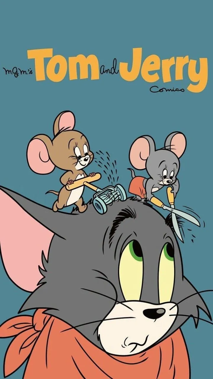 Classic Tom and Jerry Cartoon Poster with Vintage Style
