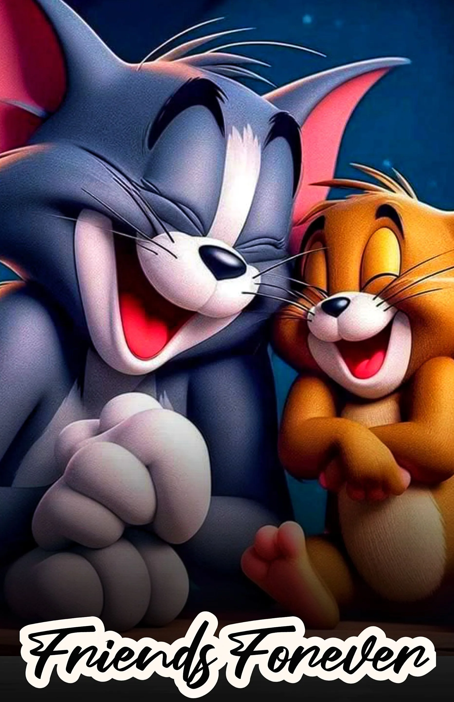 Intense Close Up of Tom and Jerry Ready for Adventure