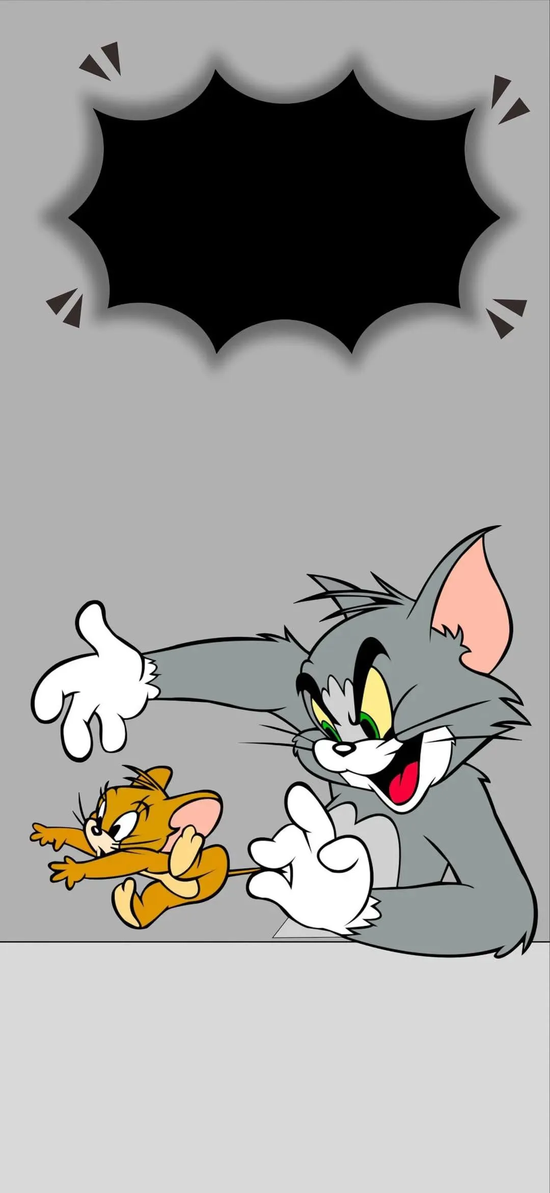 Jerry Escaping from Tom Breaking Through Wall Background