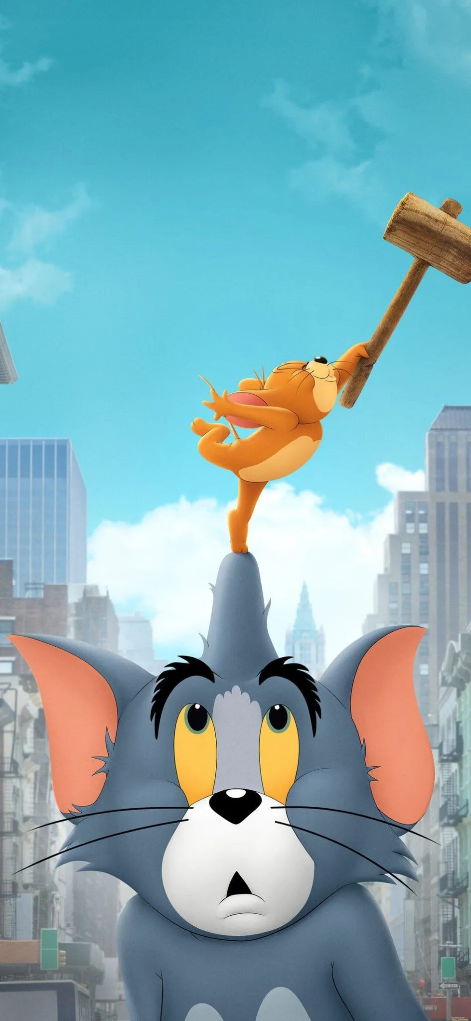 Jerry Holding Balloon While Tom Peeks from the Bottom