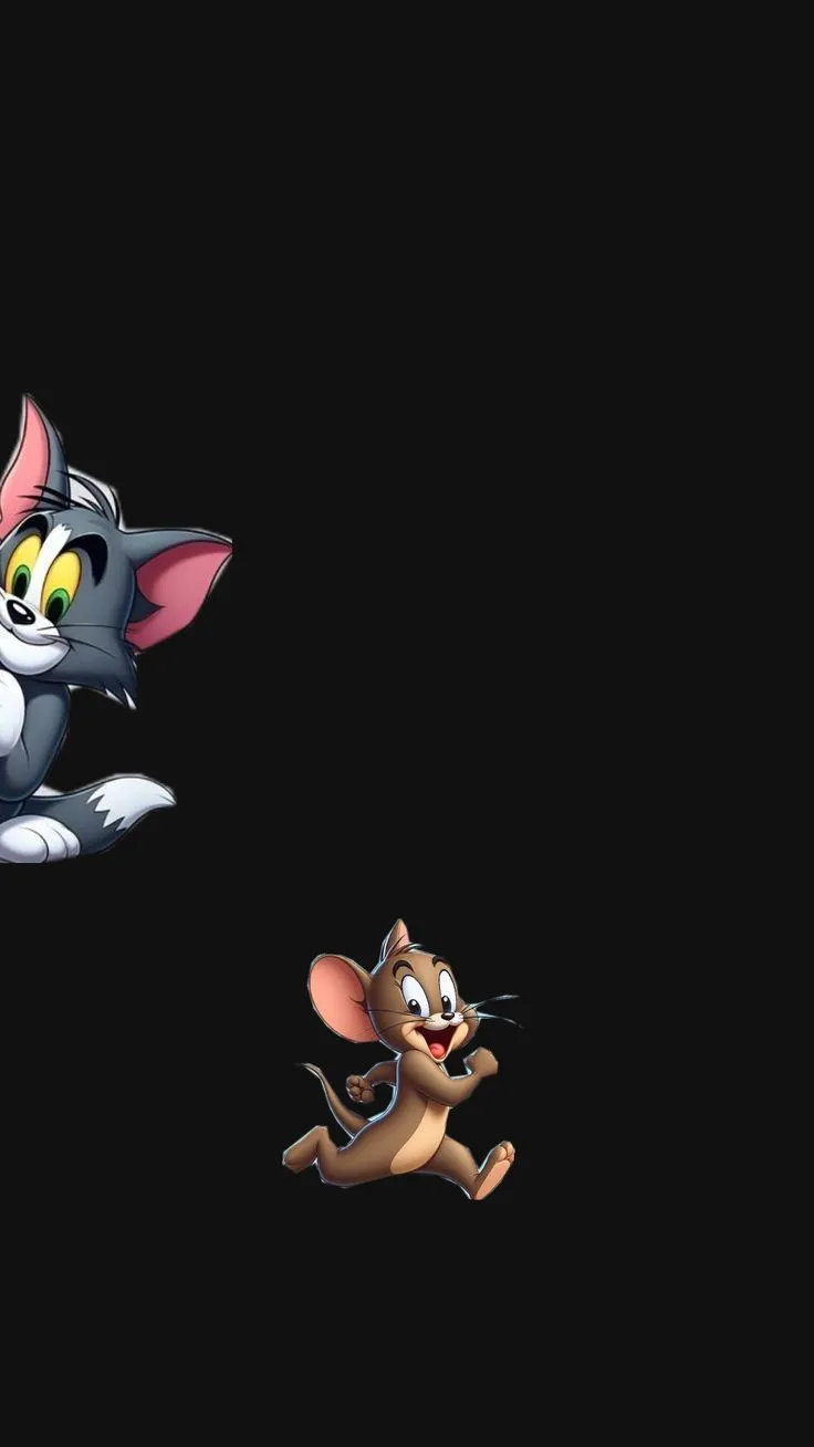 Jerry running quickly on a yellow background wallpaper