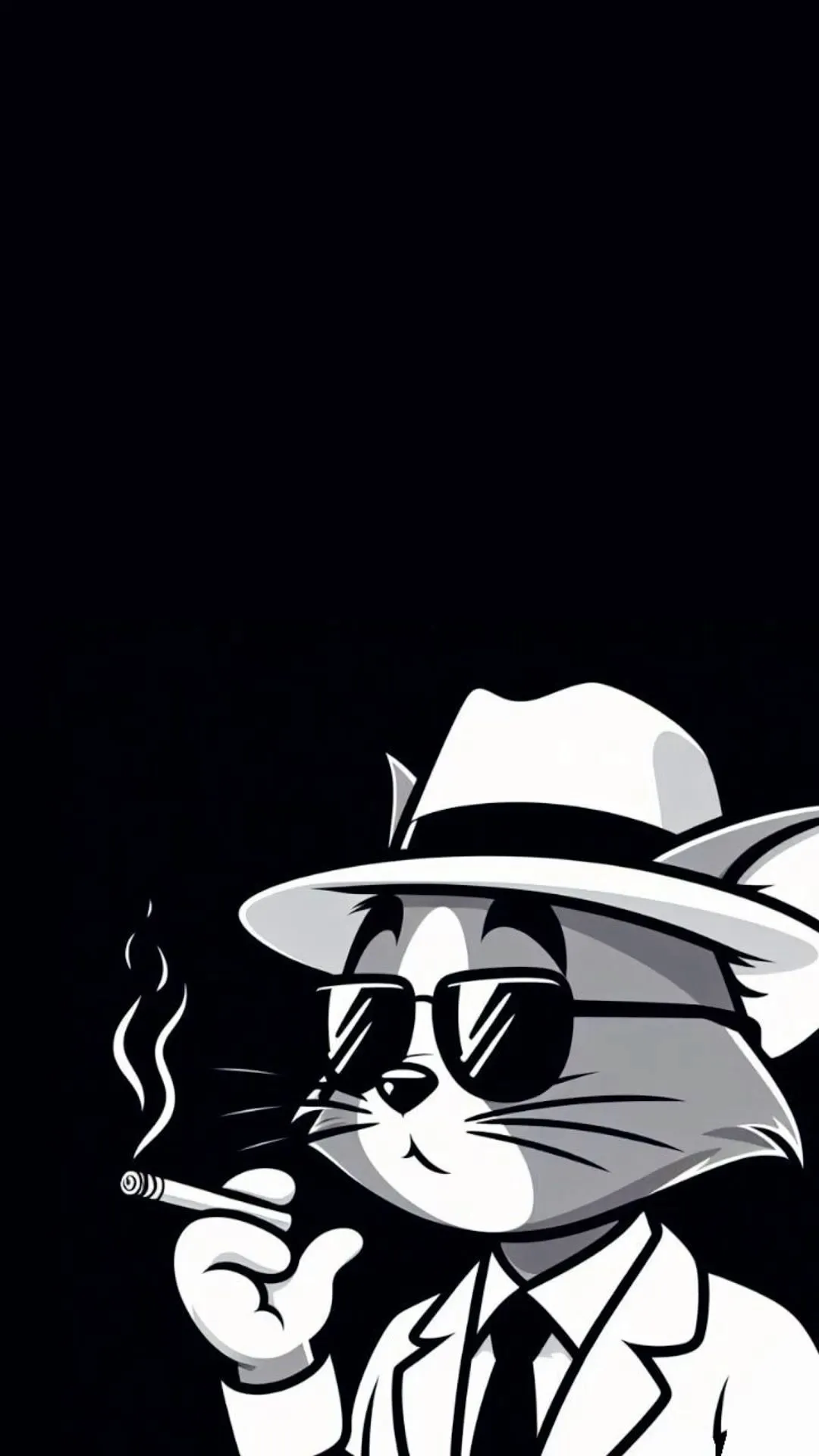 Jerry Wearing Sunglasses in a Cool Noir Style Cartoon