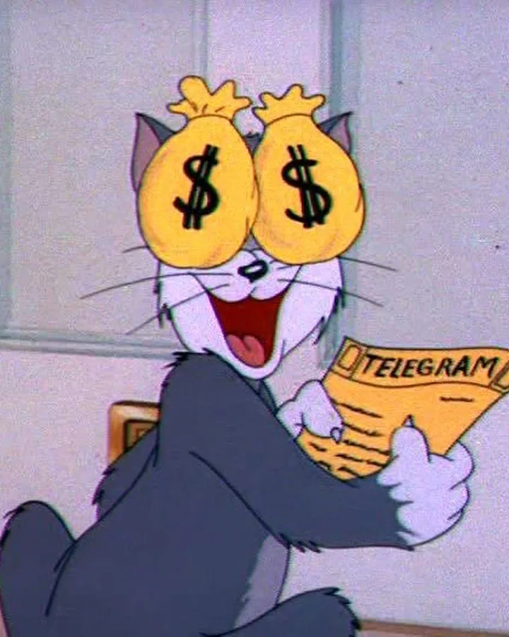 Jerry Wearing Sunglasses with Money Signs in Cartoon Style