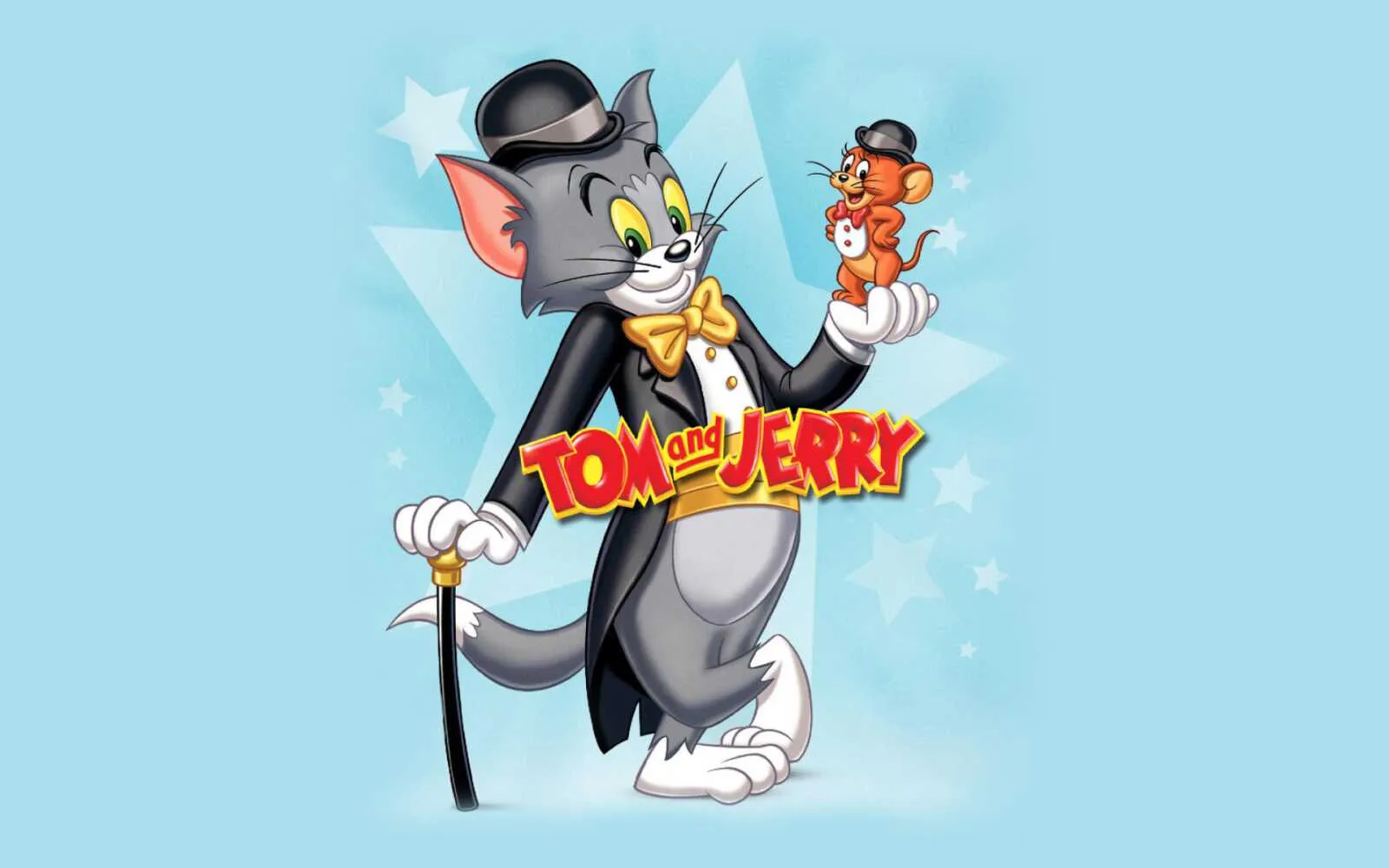 Pirate Tom and Jerry rowing a boat across the sea wallpaper