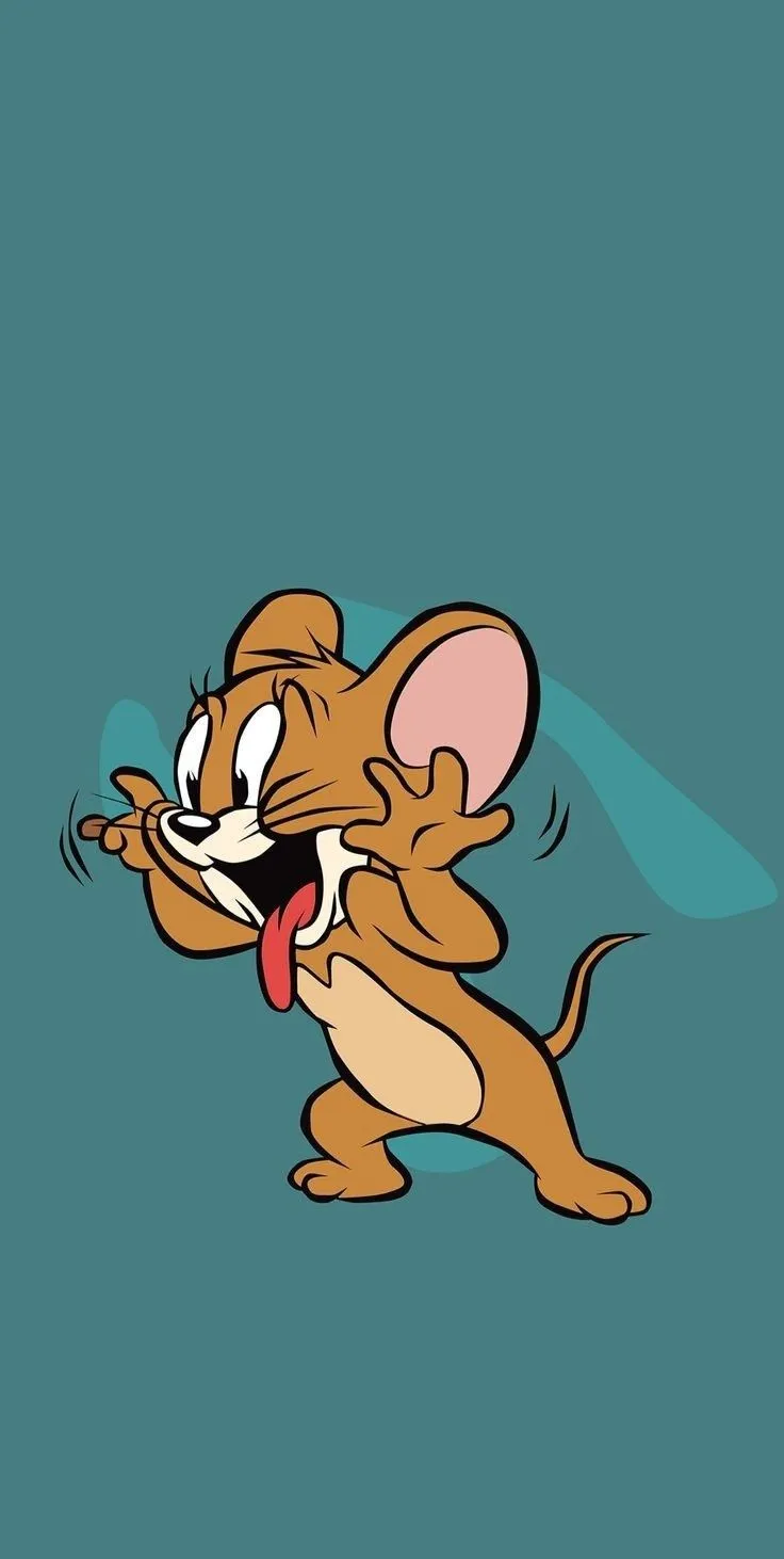 Tom and Jerry Classic Chase Scene in Blue Background