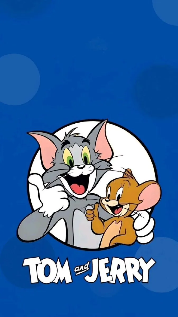 Tom and Jerry Logo with Blue Night Sky Background wallpaper