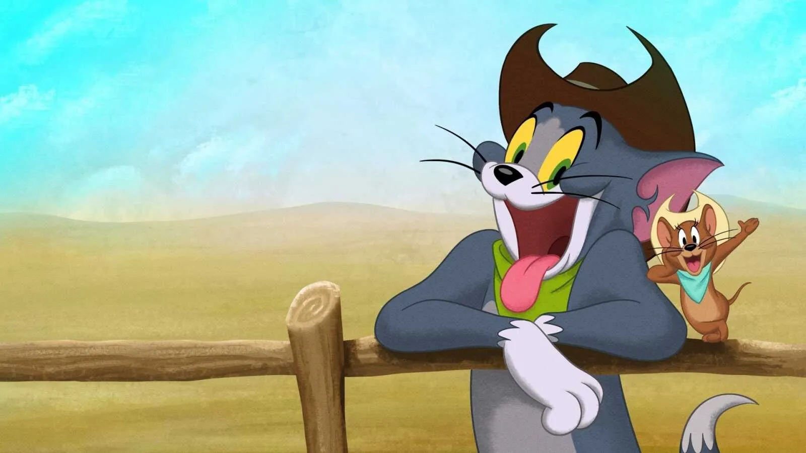Tom and Jerry Relaxing Near Beach in a Cartoon Scene