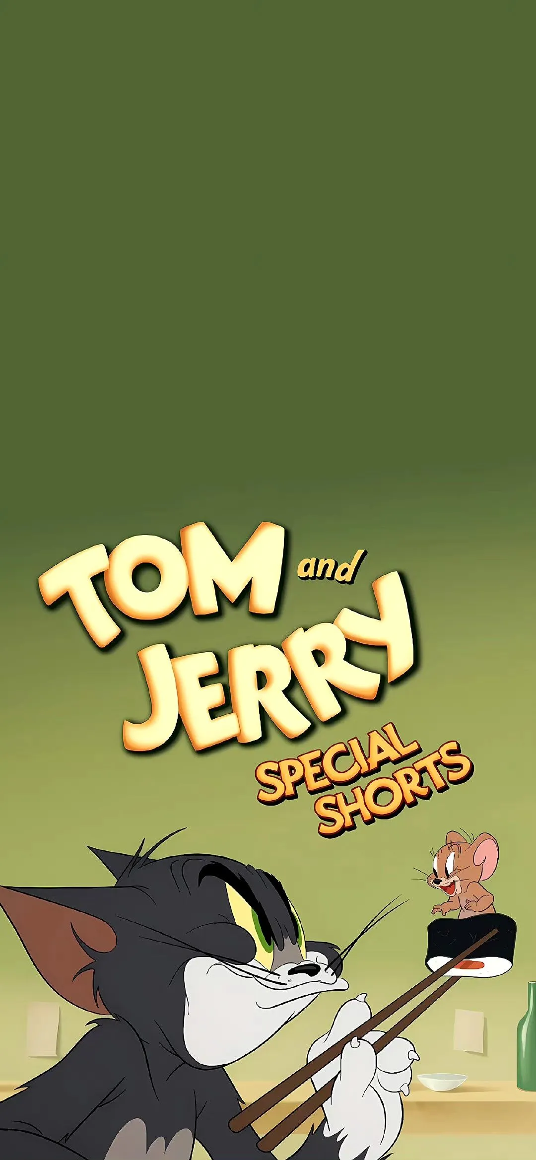 Tom and Jerry Running Through a Cartoon Title Card