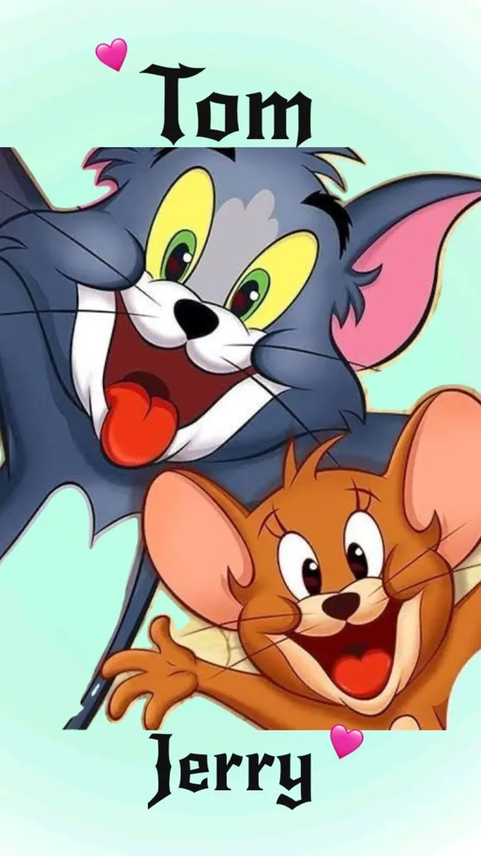 Tom and Jerry Smiling Together in a Fun Cartoon Style