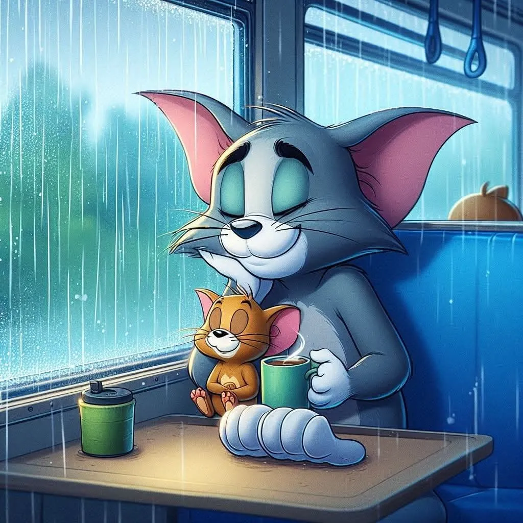 Tom Gazing Out of a Window in Thoughtful Mood wallpaper