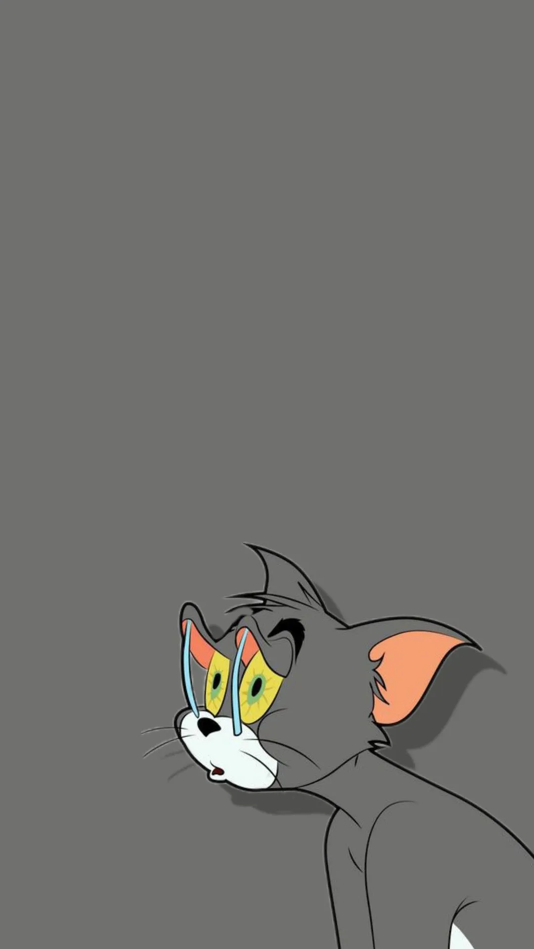 Tom Peeking Out with Jerry in a Monochrome Style