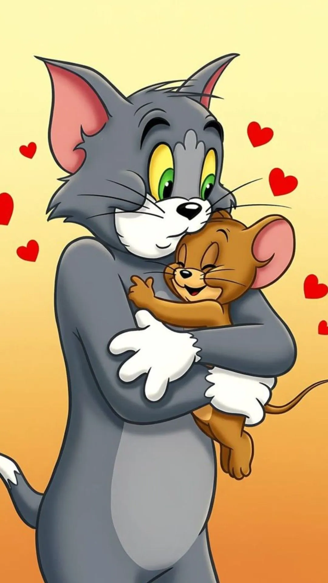 Tom with Hearts Floating Around as a Cute Pose wallpaper