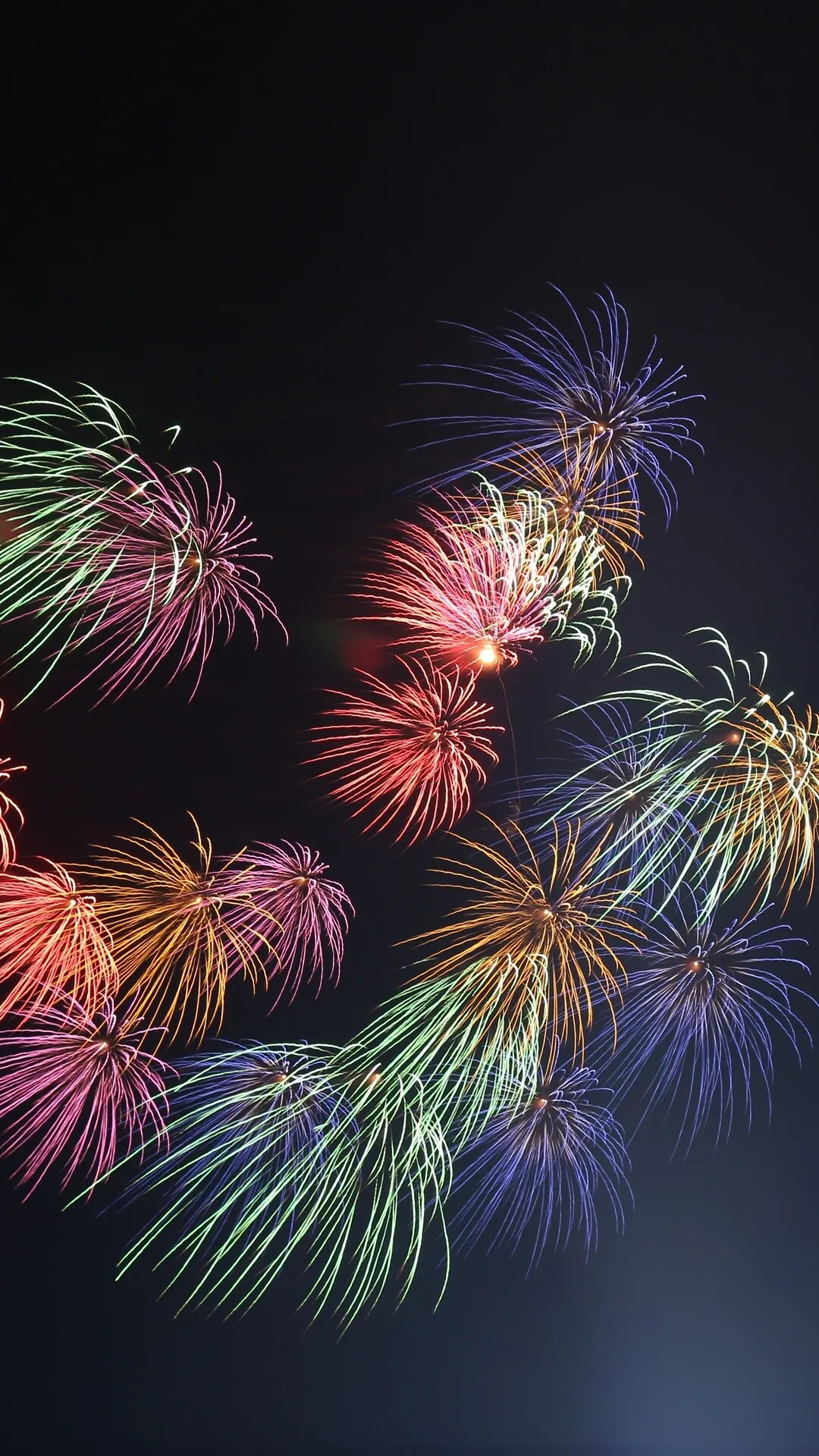 Blue and Purple Strip Fireworks Show Wallpaper Free Download