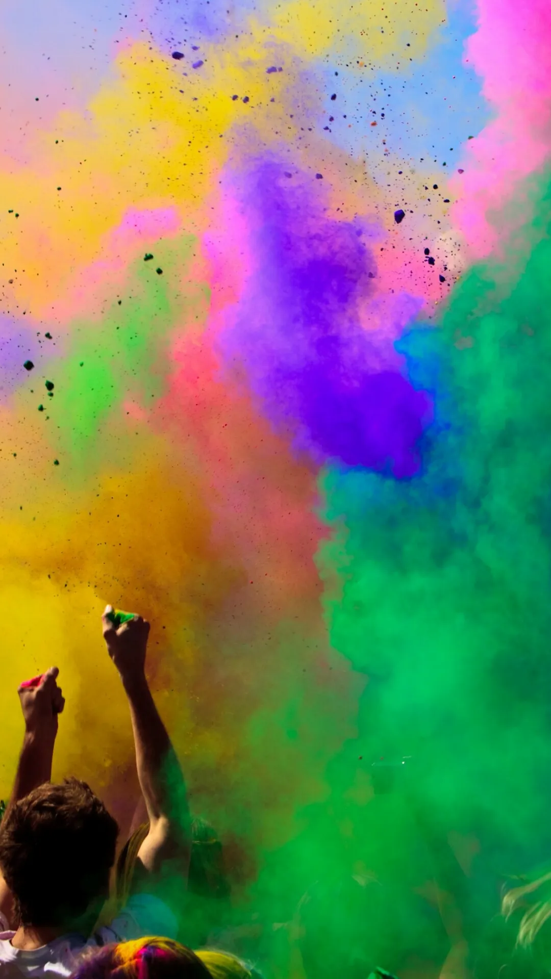 Celebrating the Holi Festival by Spreading Colours Portrait