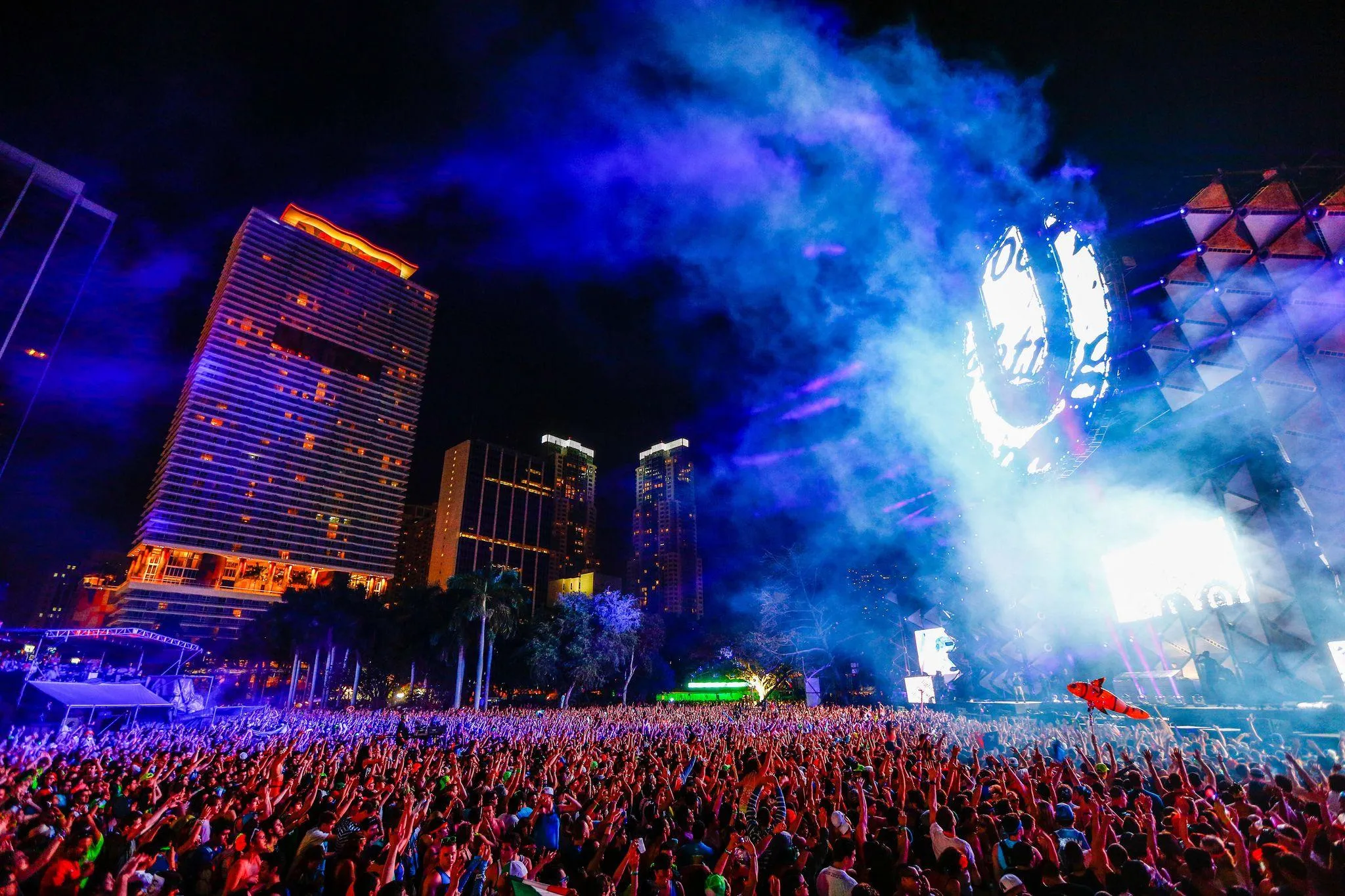 City Concert Crowd at the Night Music Event Free Wallpaper