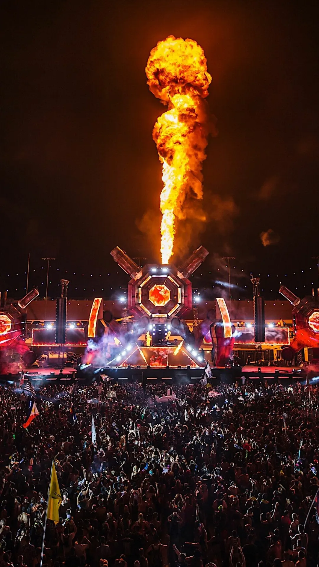 Fire and Beats Light Up the Sky in Epic Concert Show Hd