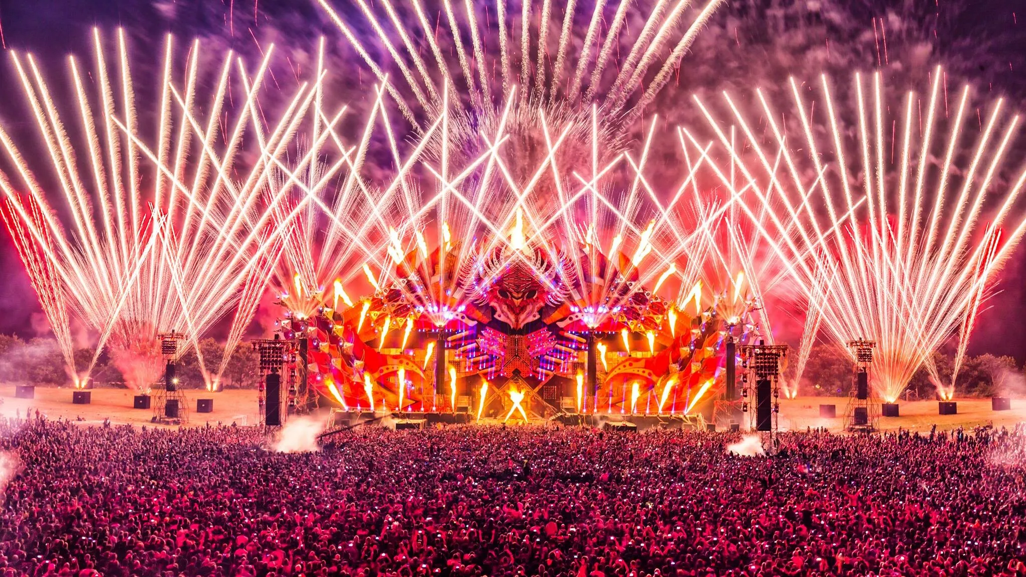 Live Dj Event with Amazing Lights and Fireworks Setup Free