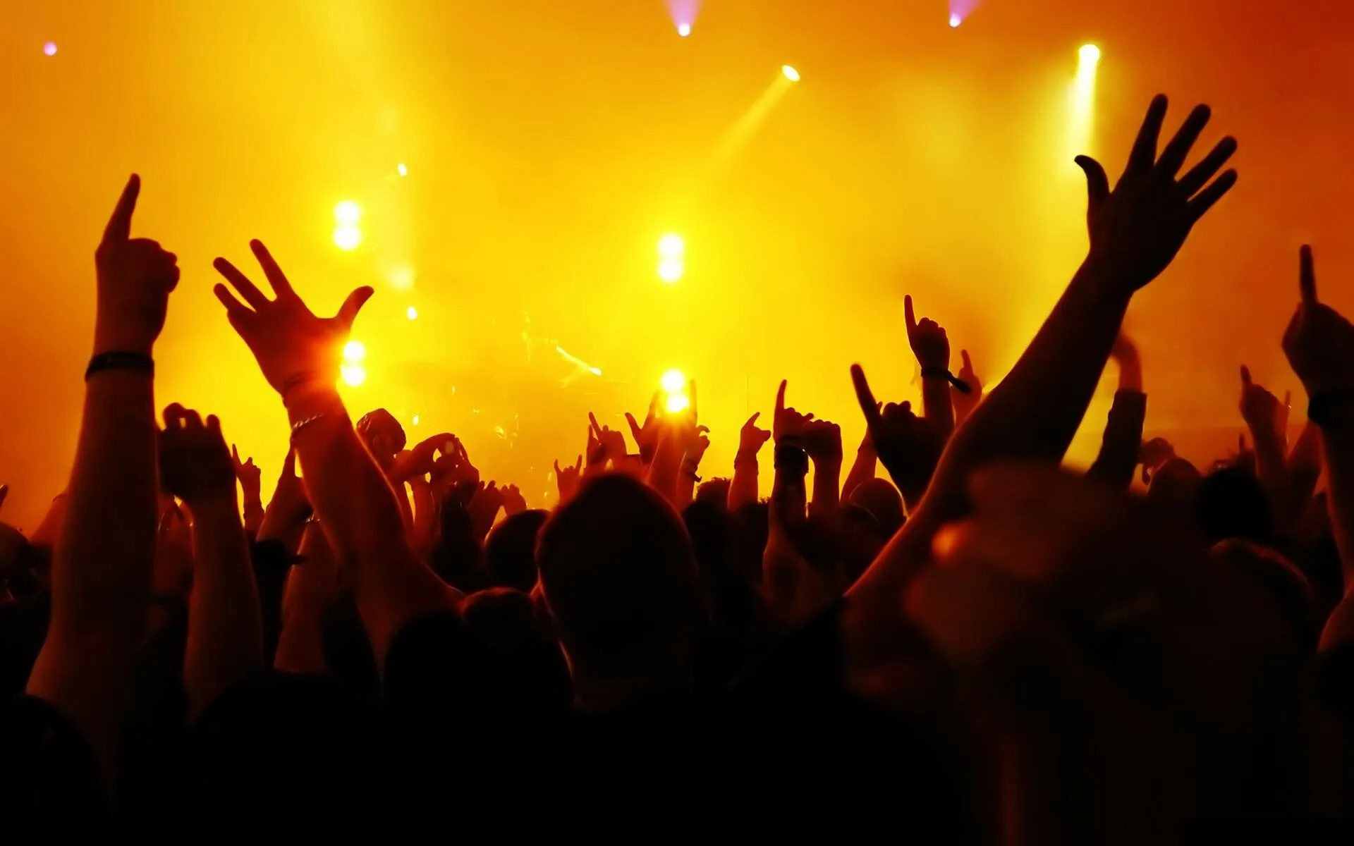 Night Shadow Crowd in Blue Background Wallpaper for Free