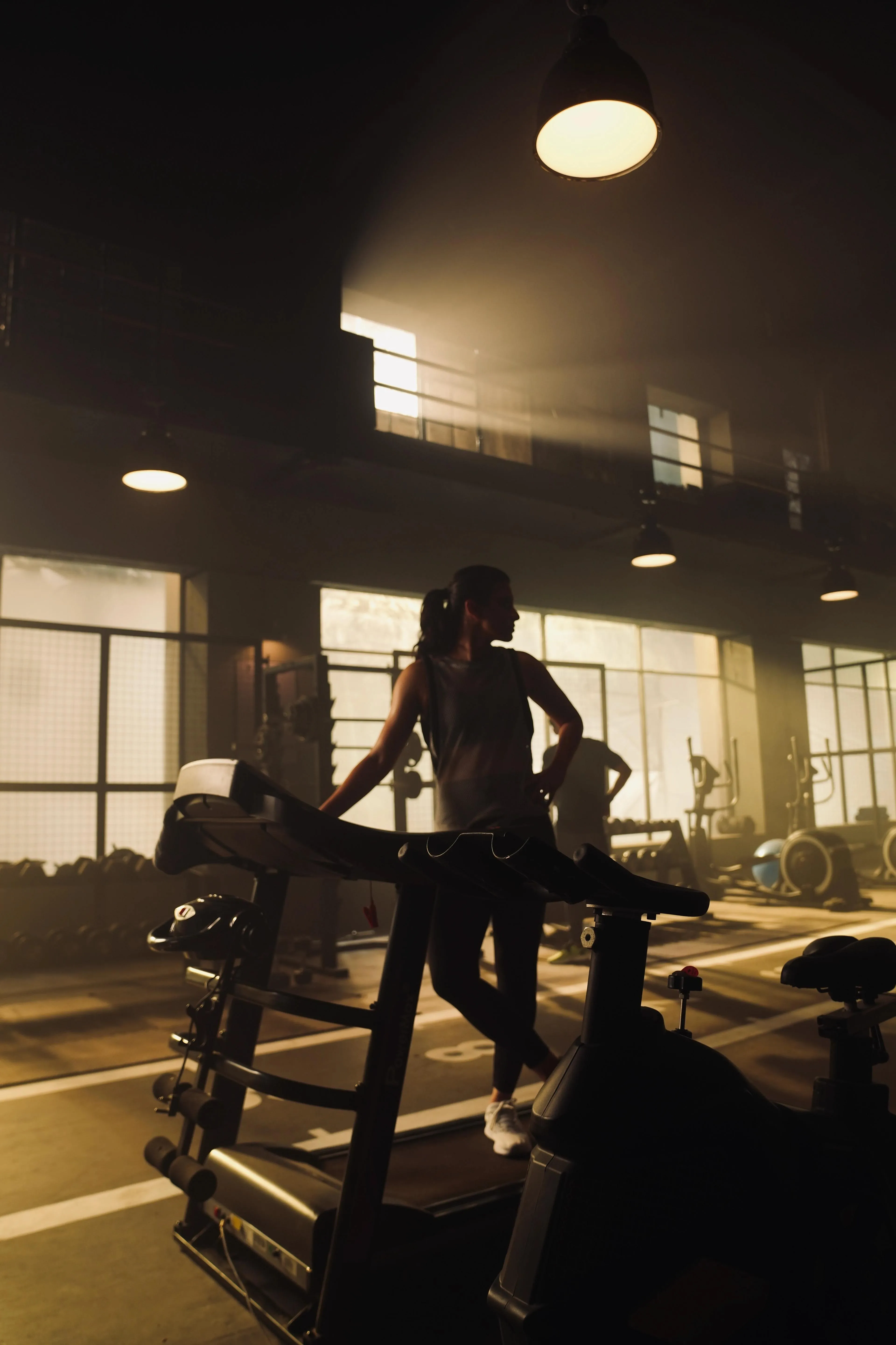 Gym workout session captured midexercise wallpaper