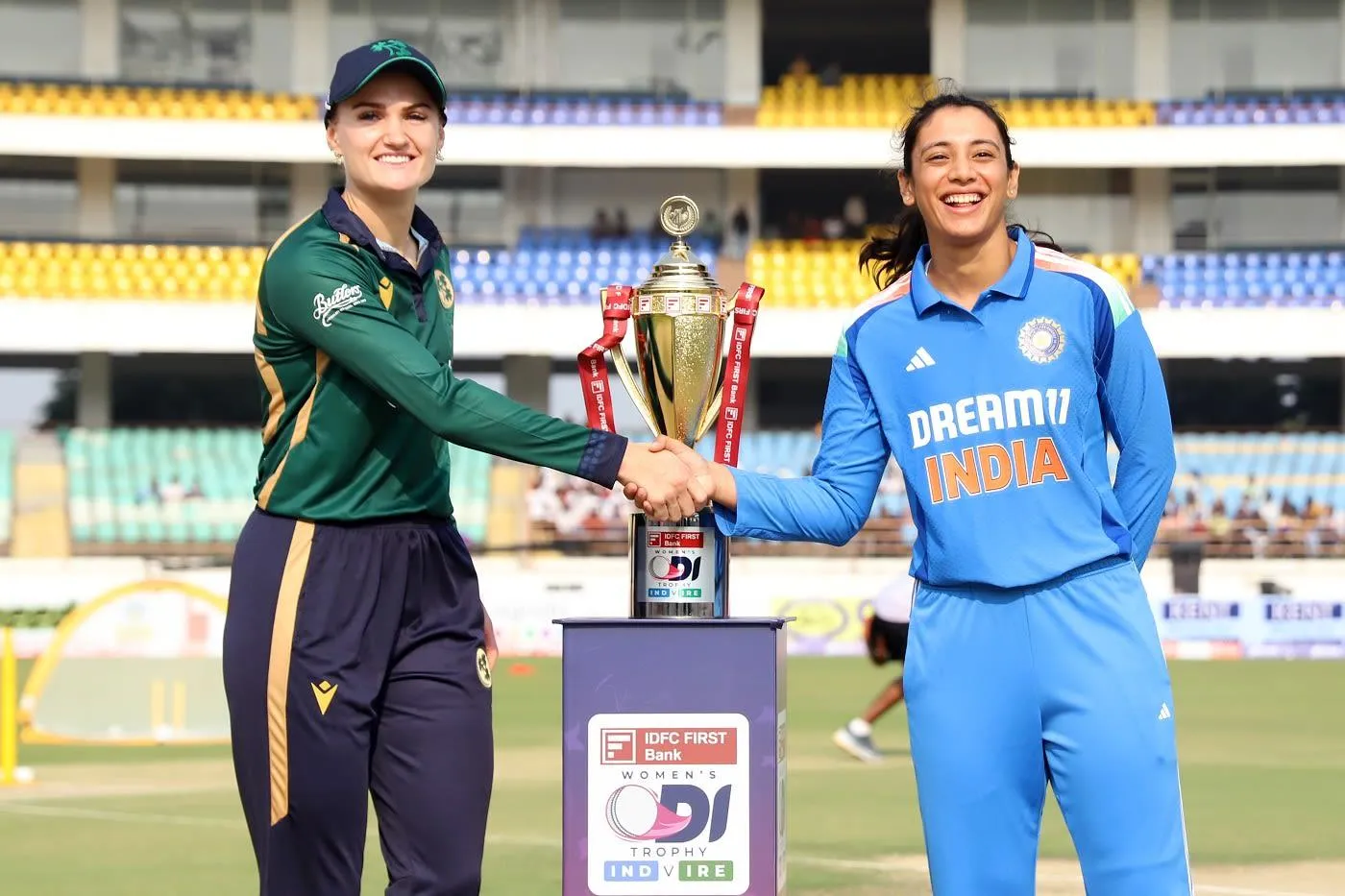 Smriti Mandhana and teammates during a cricket match