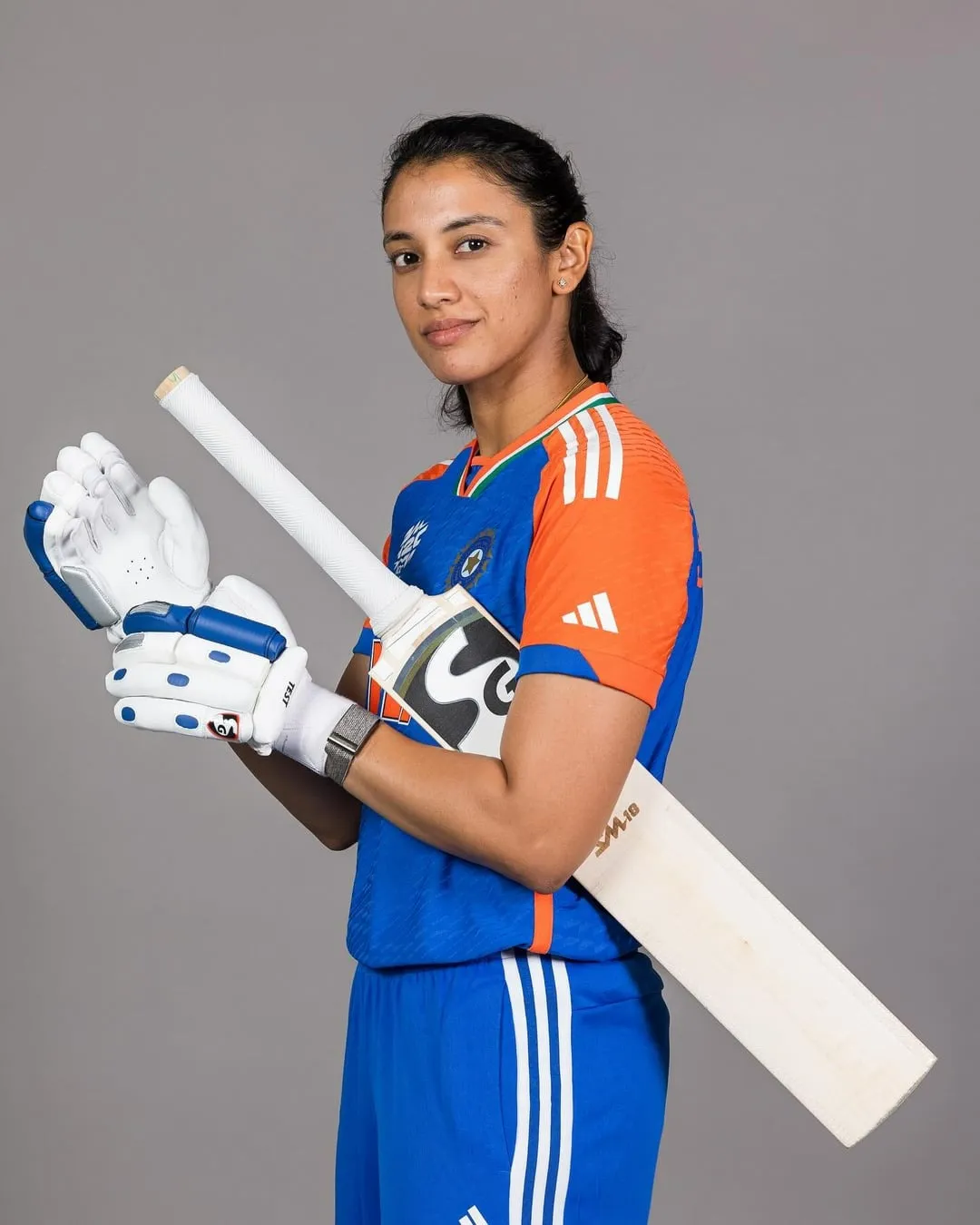 Smriti Mandhana bat ready for action on the cricket field