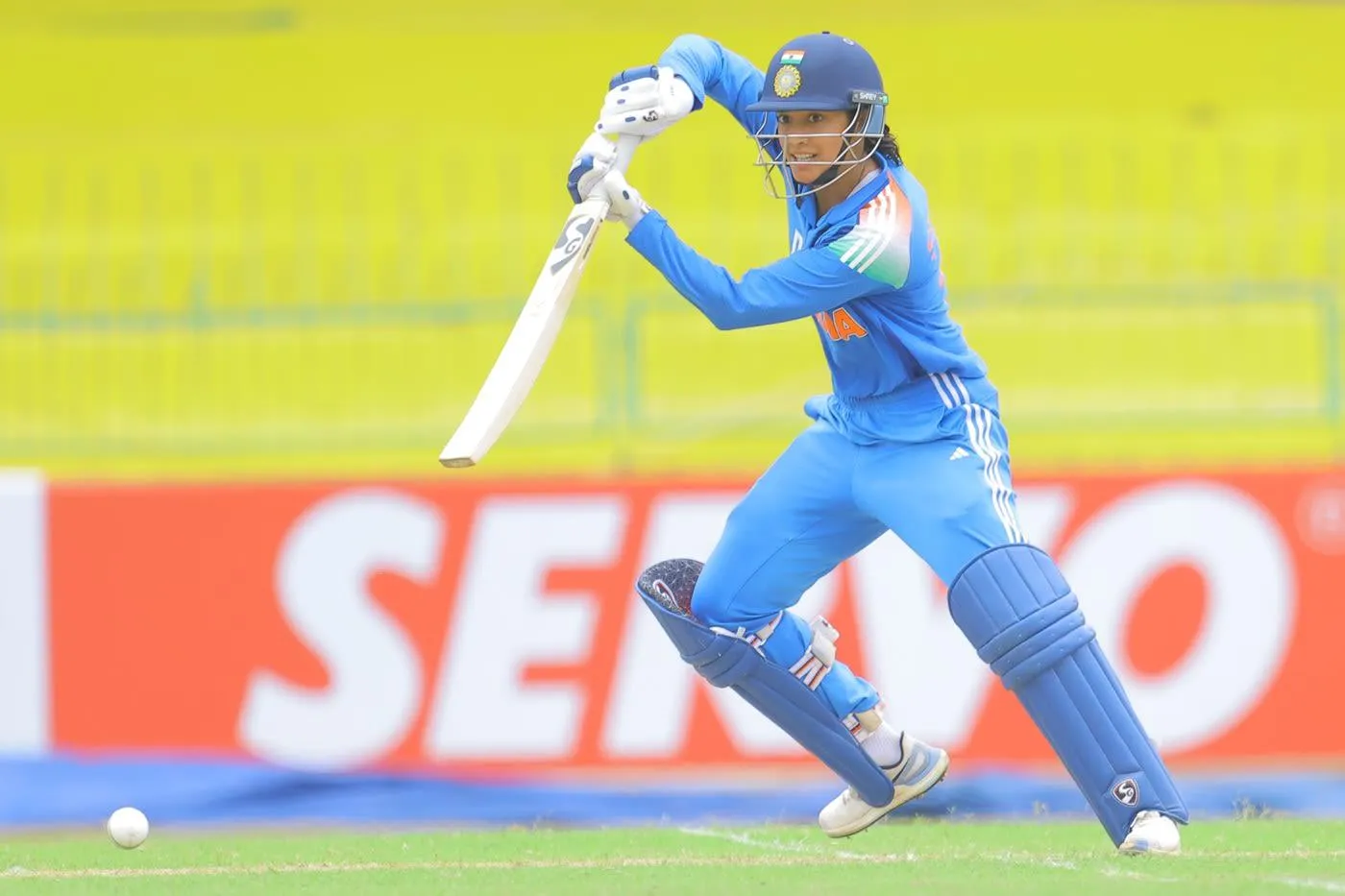 Smriti Mandhana batting in a OneDay International