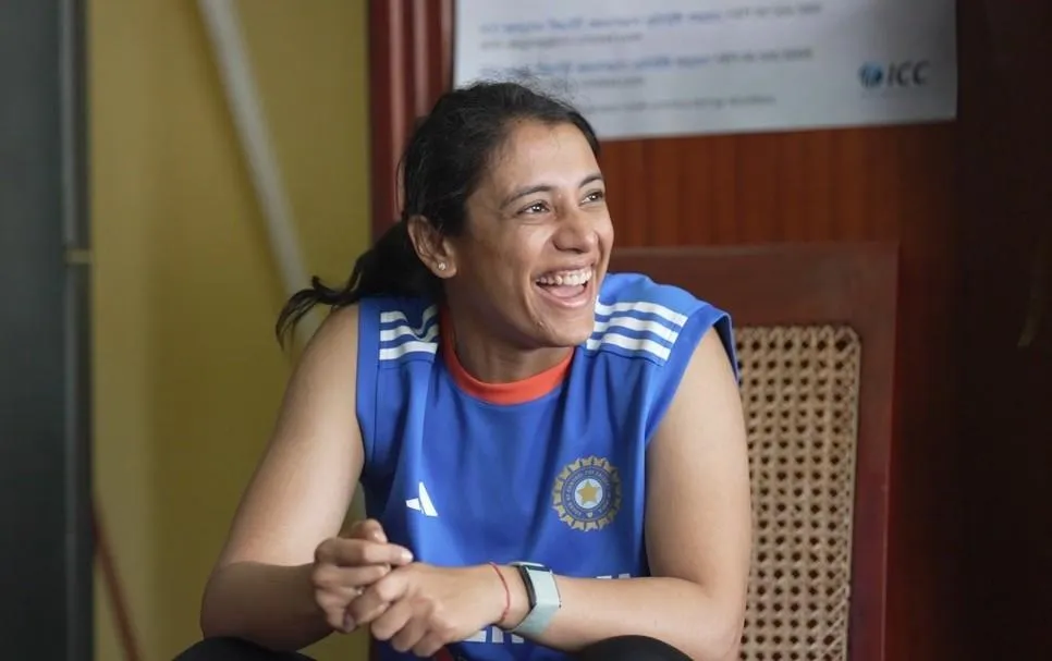 Smriti Mandhana Candid Shot in Cricket Field wallpaper