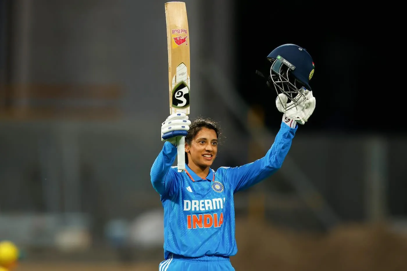 Smriti Mandhana Celebrates Fifty in Blue Indian Jersey