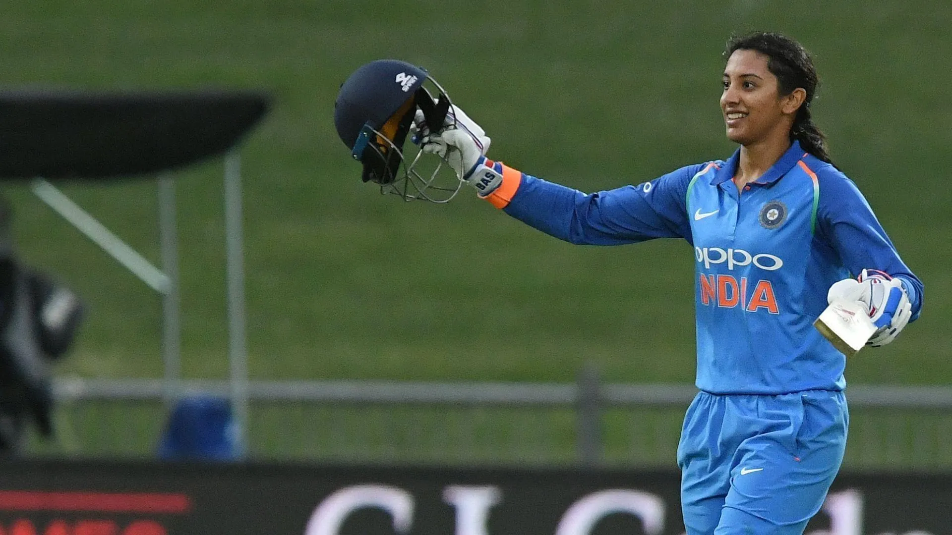 Smriti Mandhana Celebrating a Victory on Cricket Field