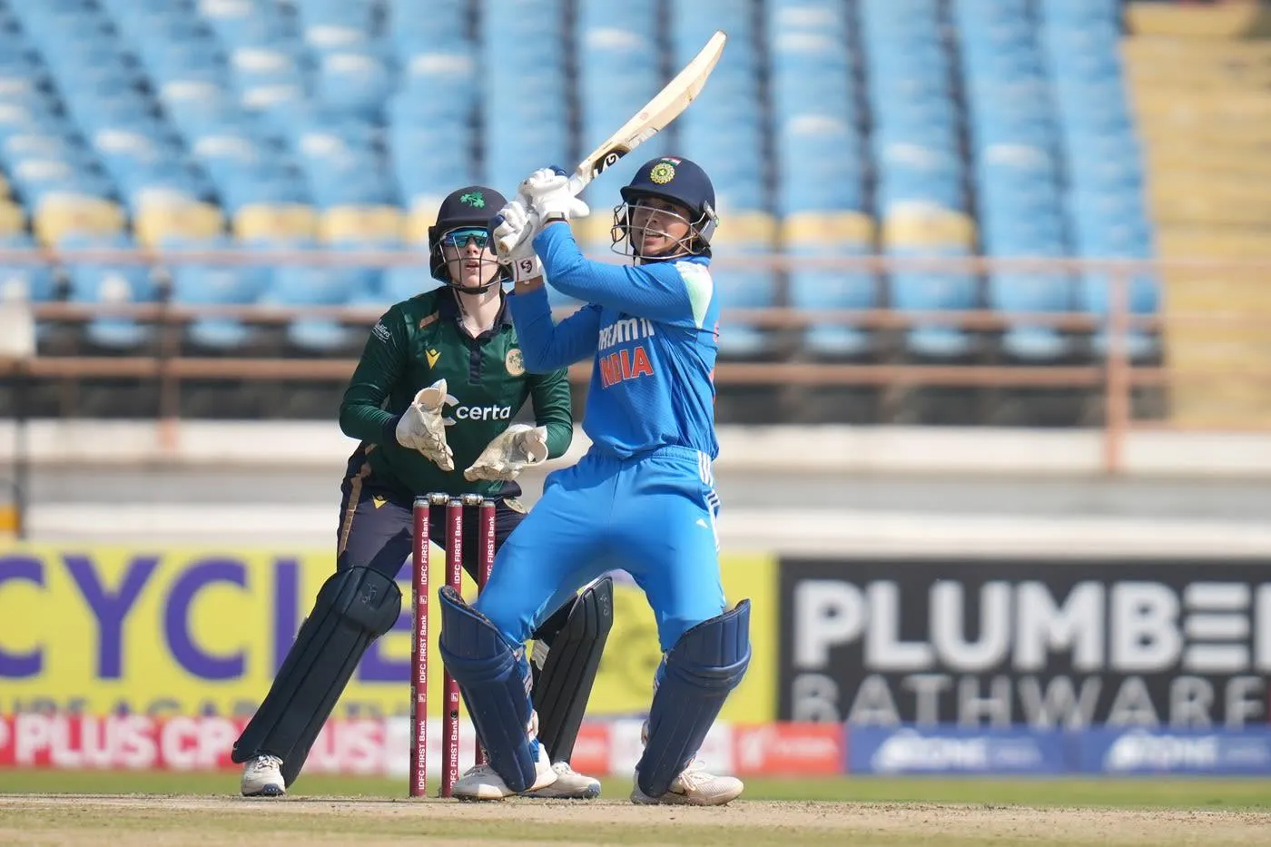 Smriti Mandhana during a cricket match for India wallpaper