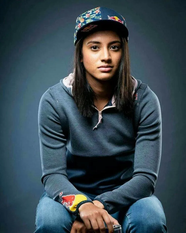Smriti Mandhana during a photo shoot in casual wear